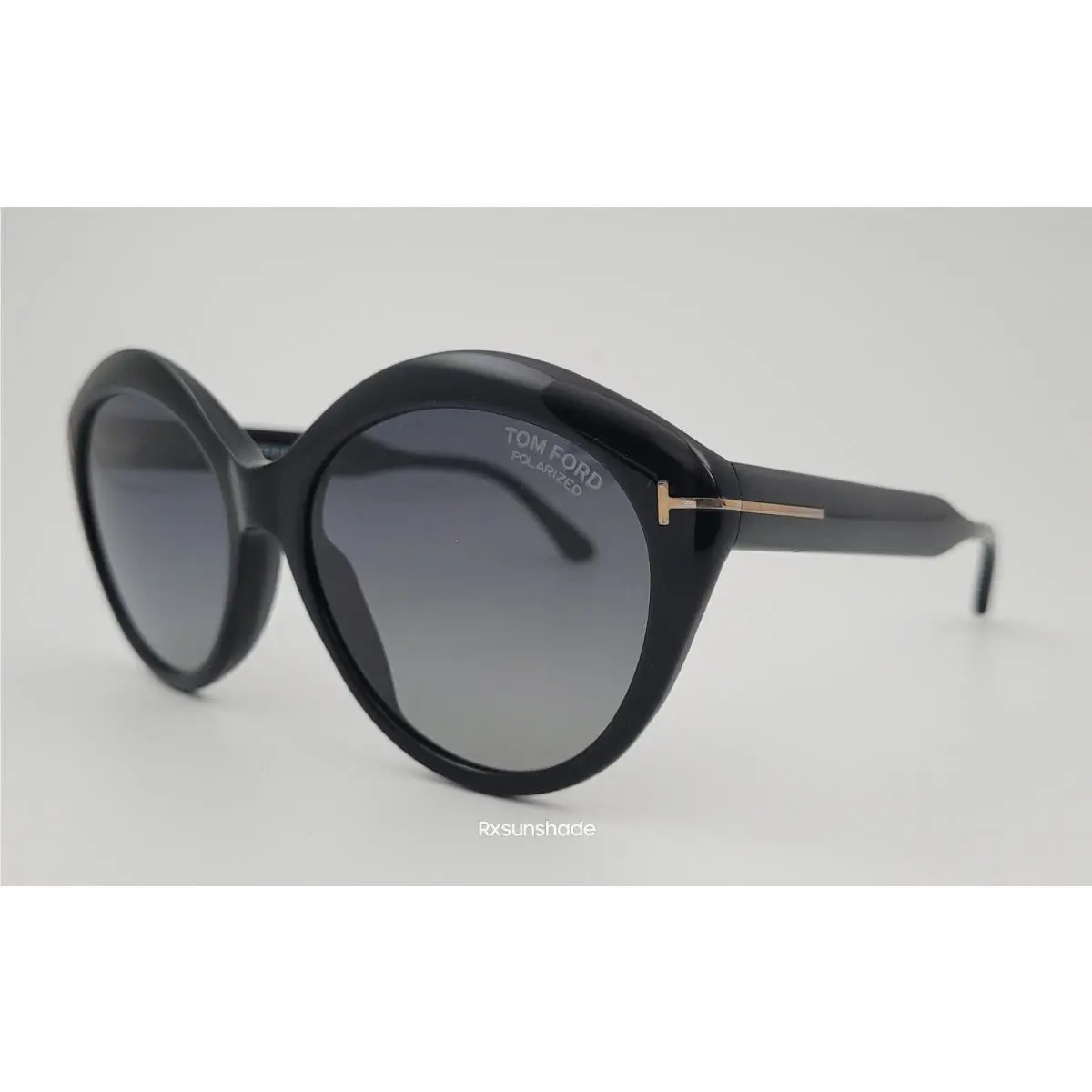 Tom Ford Sunglasses TF 763 Maxine Color 01D Polarized Black Cat Eye Size 56