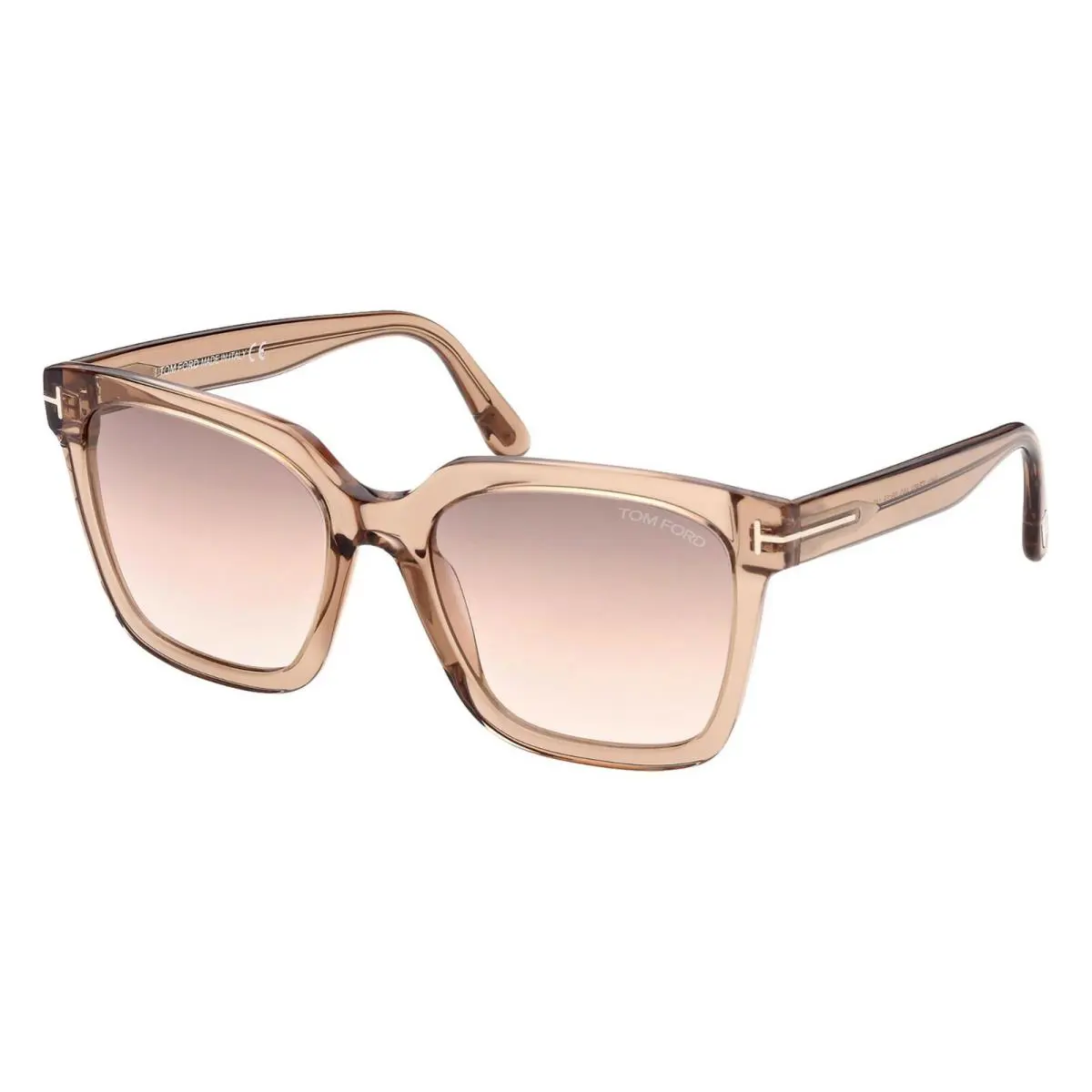 Selby FT 0952 Transparent Light Brown/brown Shaded 45G Sunglasses by Tom Ford