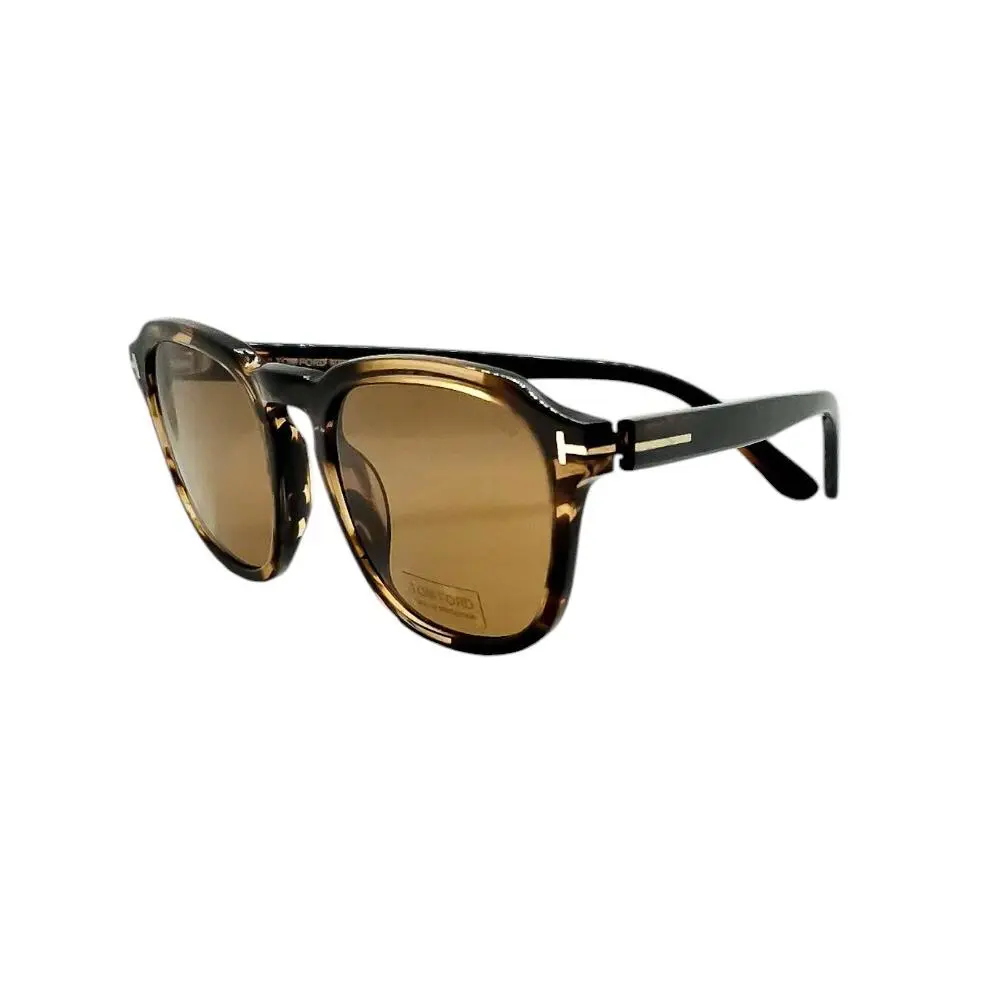 Tom Ford TF 0931 Avery Sunglasses 56E Brown Havana / Brown Lenses 52 - Frame: Brown Havana, Lens: Brown