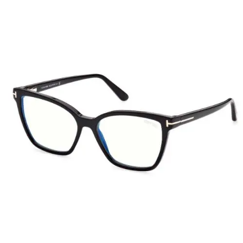 Tom Ford FT5812-B 001 Shiny Black / Clear Square Women`s Eyeglasses