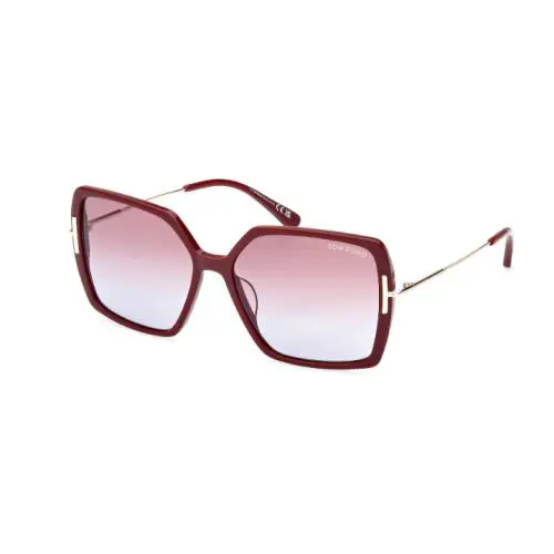 FT1039 69Z Shiny Bordeaux/gradient Mir Violet Square Women`s Sunglasses by Tom Ford