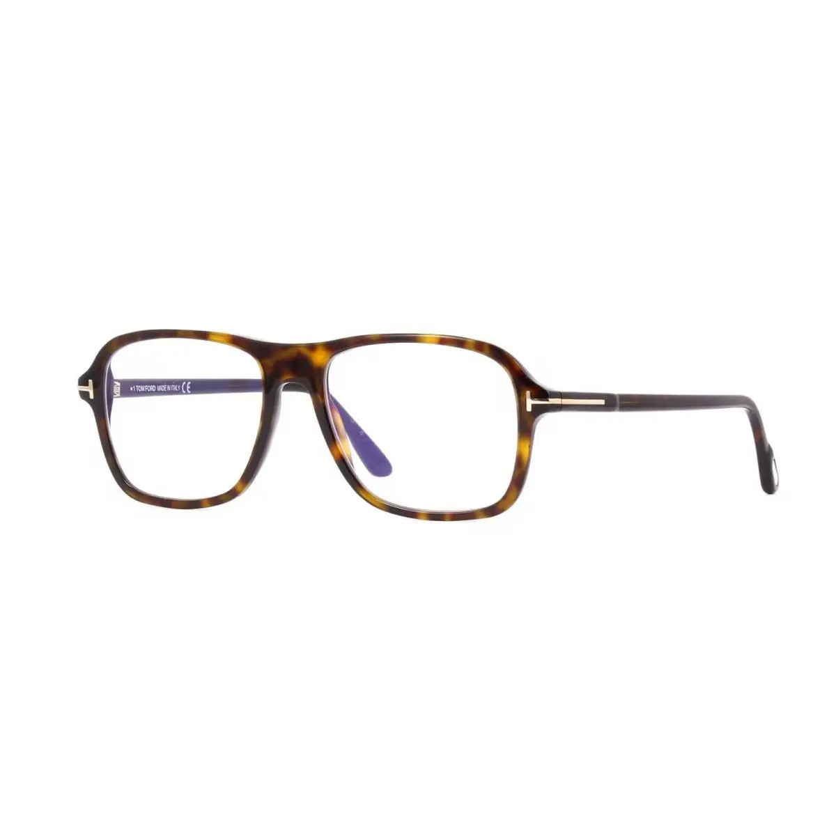 Tom Ford FT 5806-B Blue Block Shiny Dark Havana 052 Eyeglasses