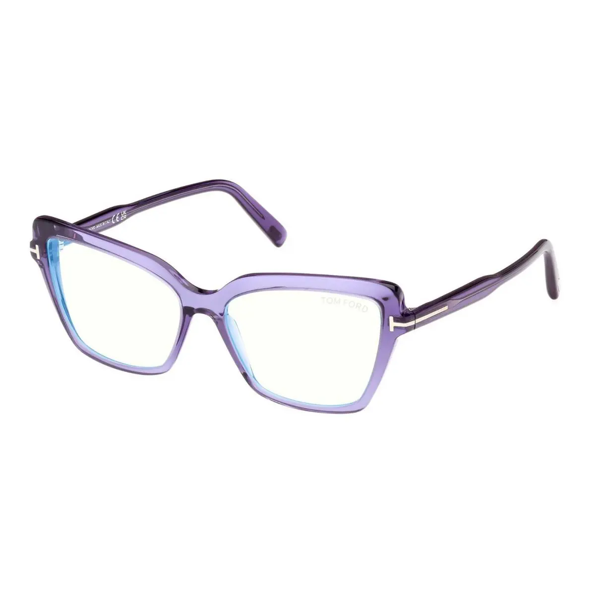 Tom Ford FT 5948-B Blue Block Transparent Violet 081 Eyeglasses
