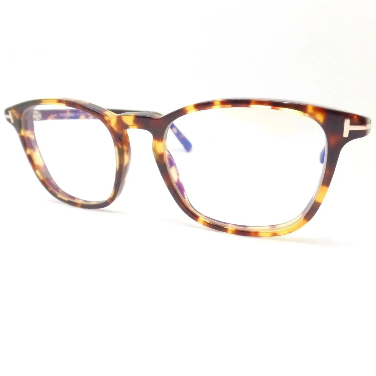 Tom Ford TF 5960-b 053 Blonde Havana 52mm Blue Block Frames - Frame: Blonde Havava