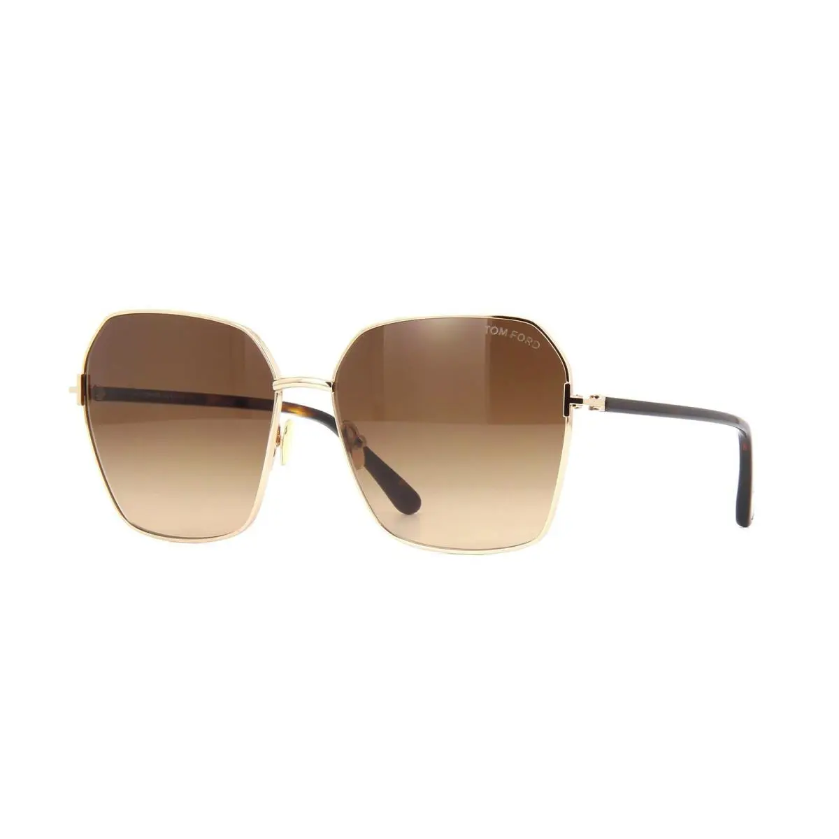 Tom Ford CLAUDIA-02 FT 0839 Dark Havana/brown Shaded 52F Sunglasses - Frame: Dark Havana, Lens: Brown Shaded