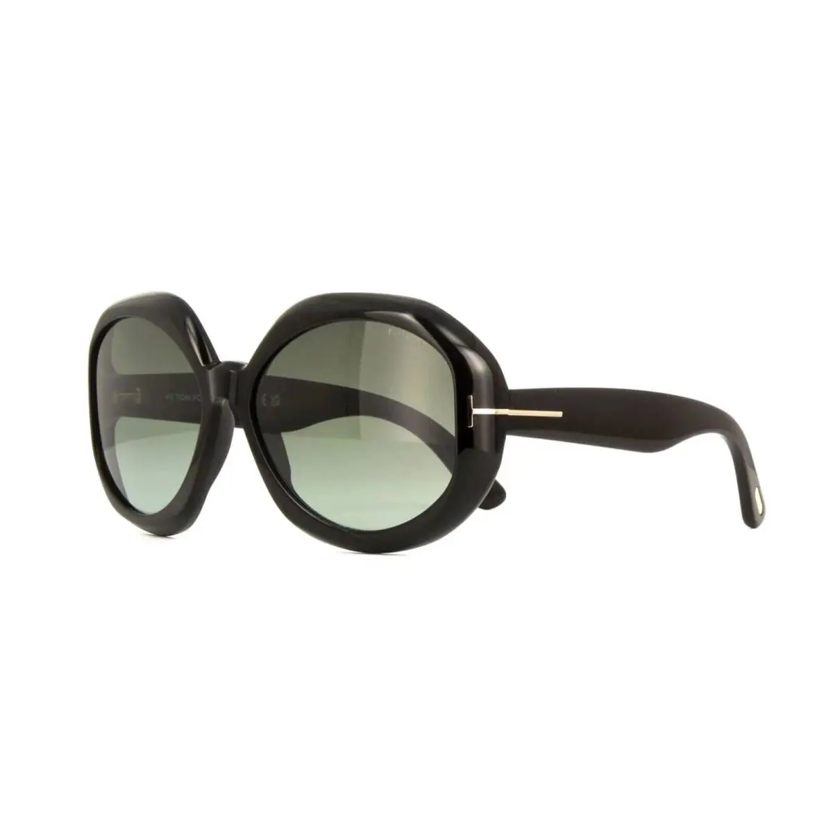 Tom Ford GEORGIA-02 FT 1011 Black/smoke Shaded 01B Sunglasses - Frame: Black, Lens: Smoke Shaded