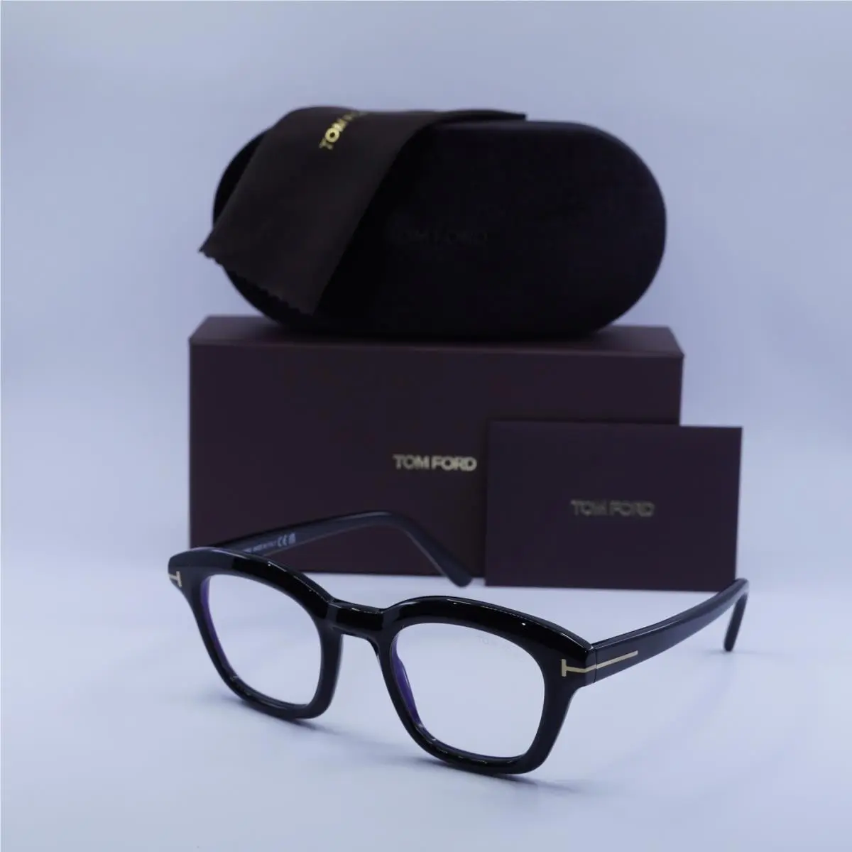 Tom Ford FT5961-B 001 Shiny Black 49mm Eyeglasses