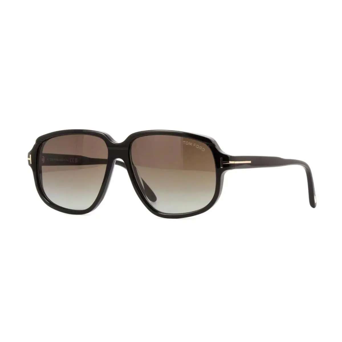 Tom Ford Anton FT 1024 Shiny Black/grey Brown Shaded 01B Sunglasses