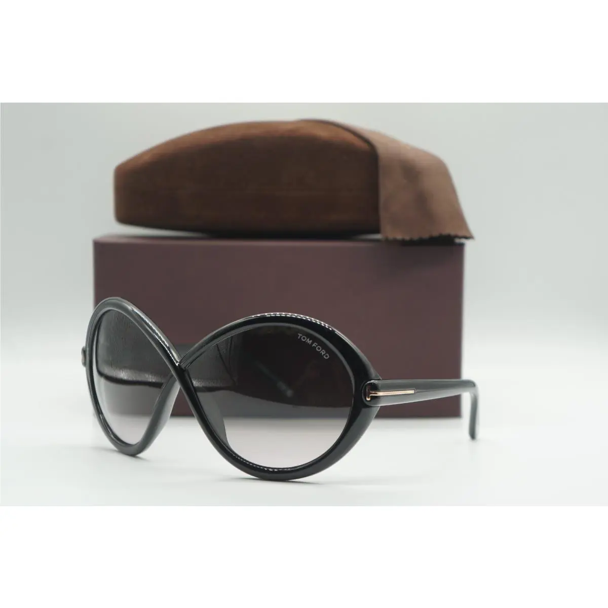 Tom Ford TF 1070 01B Shiny Black Smoke Sunglasses Frames 68-5
