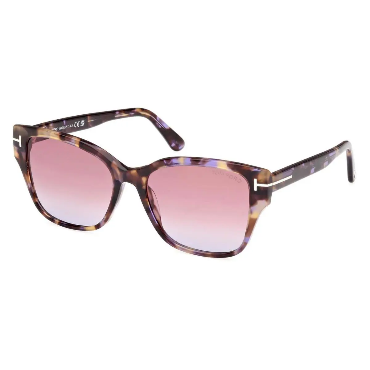 Tom Ford Elsa FT 1108 Violet Havana /brown Violet Shaded 55Z Sunglasses
