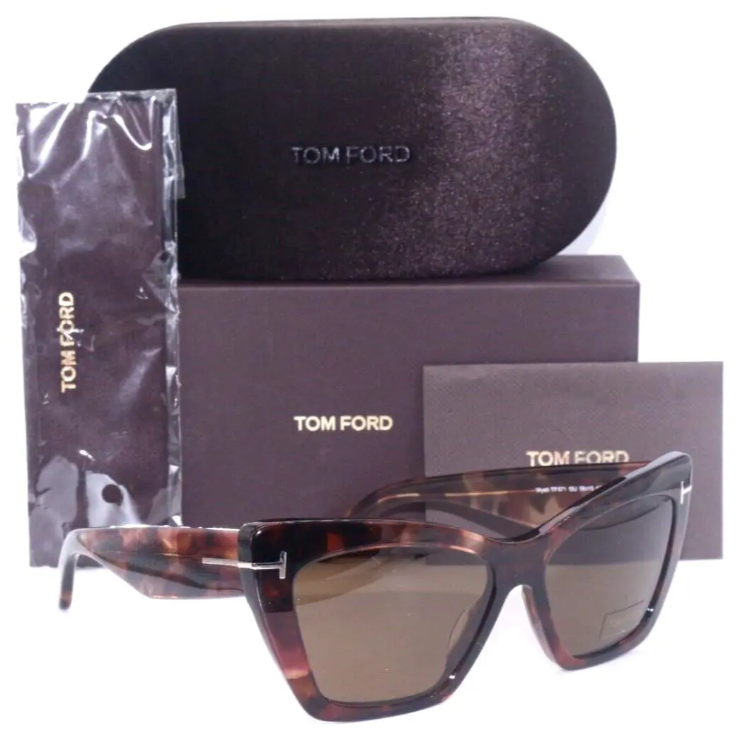 Tom Ford Wyatt TF 871 55J Havana Gold/brown Lens Sunglasses 56-15 - Frame: HAVANA, Lens: Brown