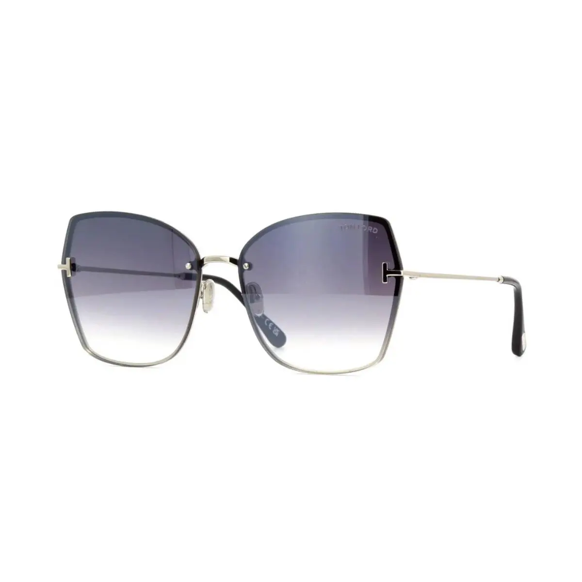 Tom Ford NICKIE-02 FT 1107 Shiny Silver/grey Shaded 16C Sunglasses