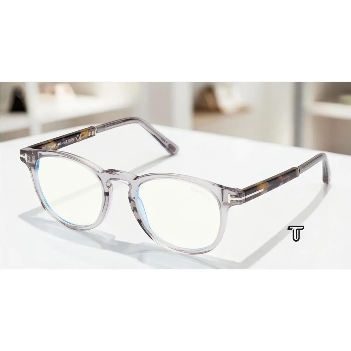 Tom Ford FT5891 F B 020 Plastic Grey Other 51 mm Unisex Eyeglasses