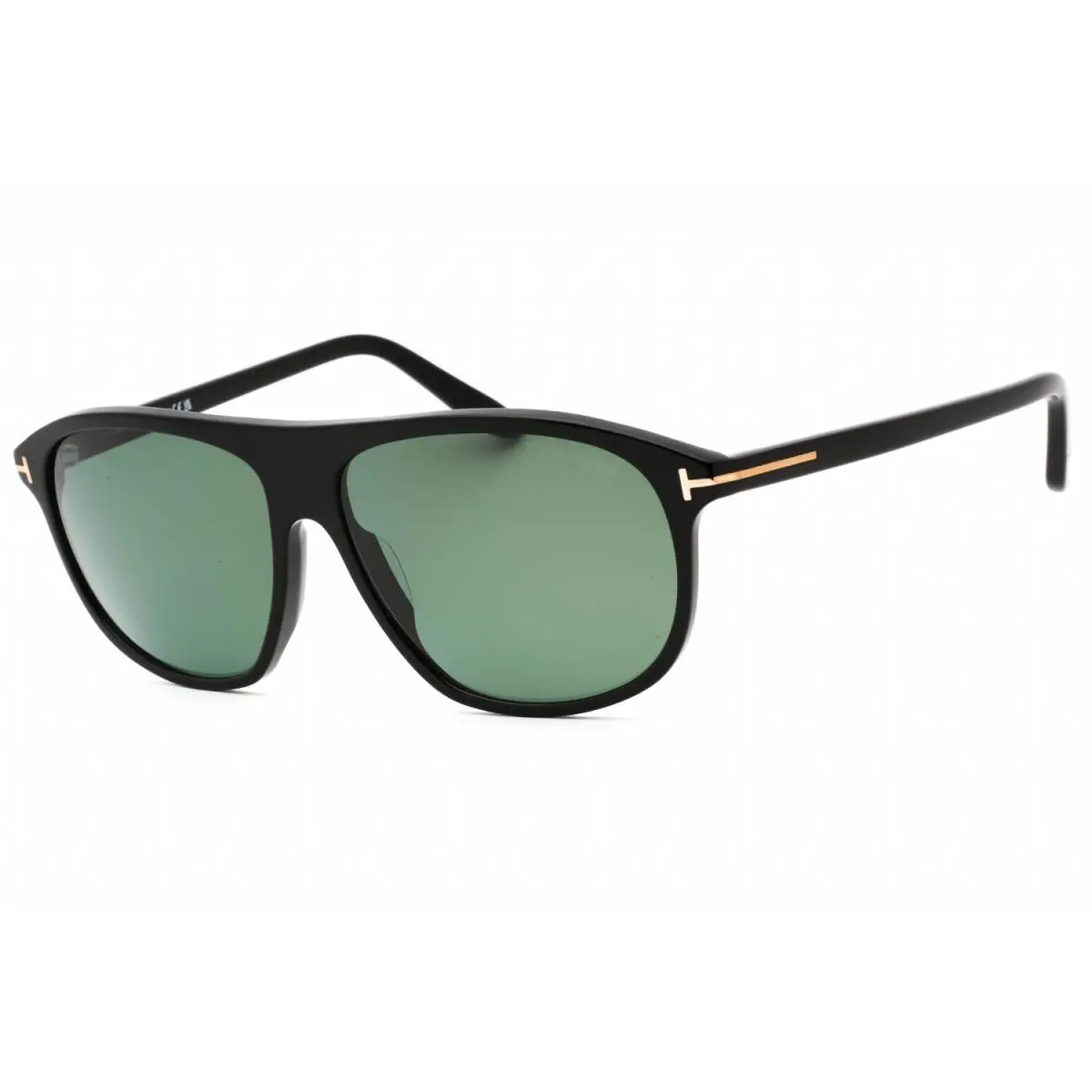 Tom Ford Prescott FT TF1027 001R Pilot Shiny Black Sunglasses