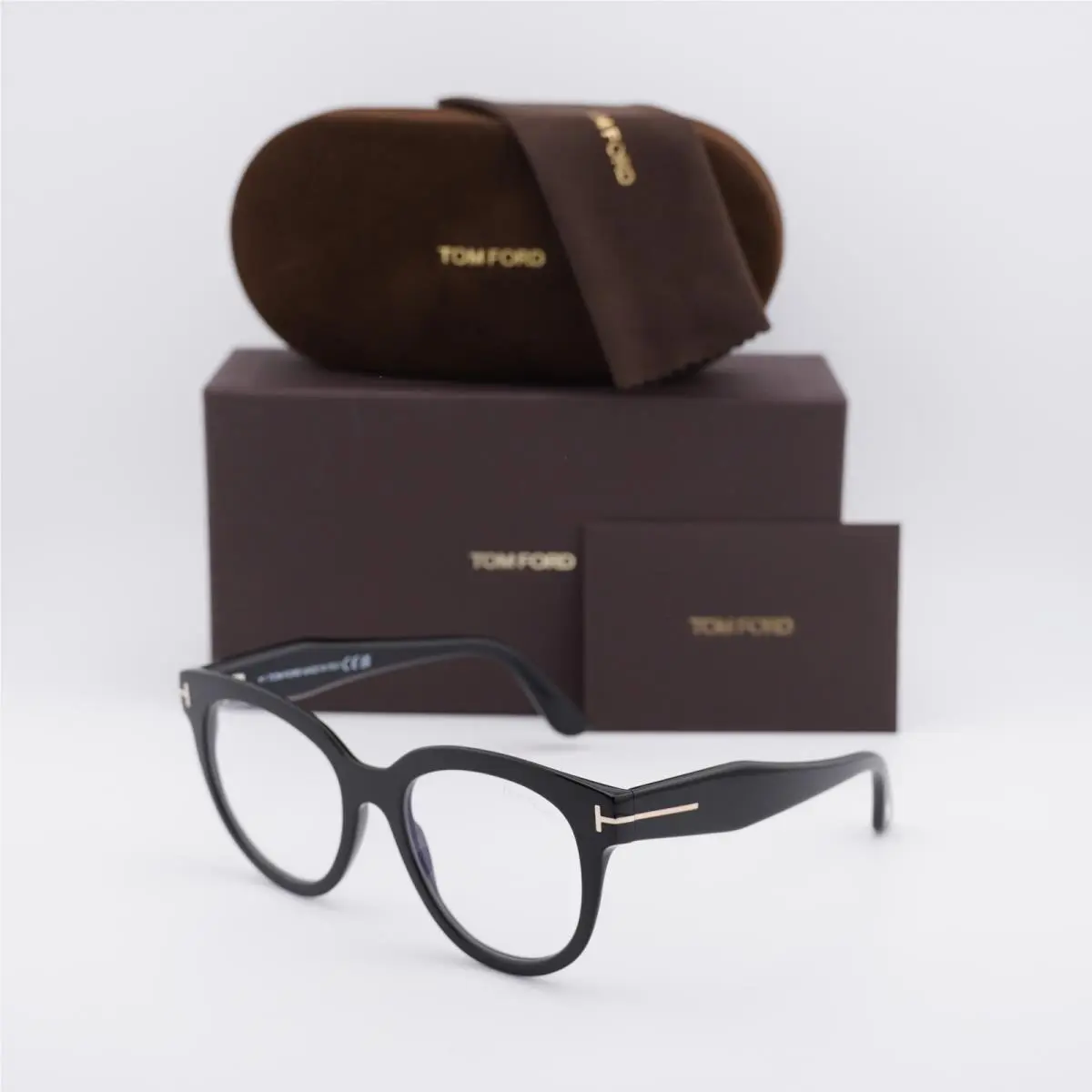 Tom Ford FT5987-B 001 Shiny Black 52mm Eyeglasses