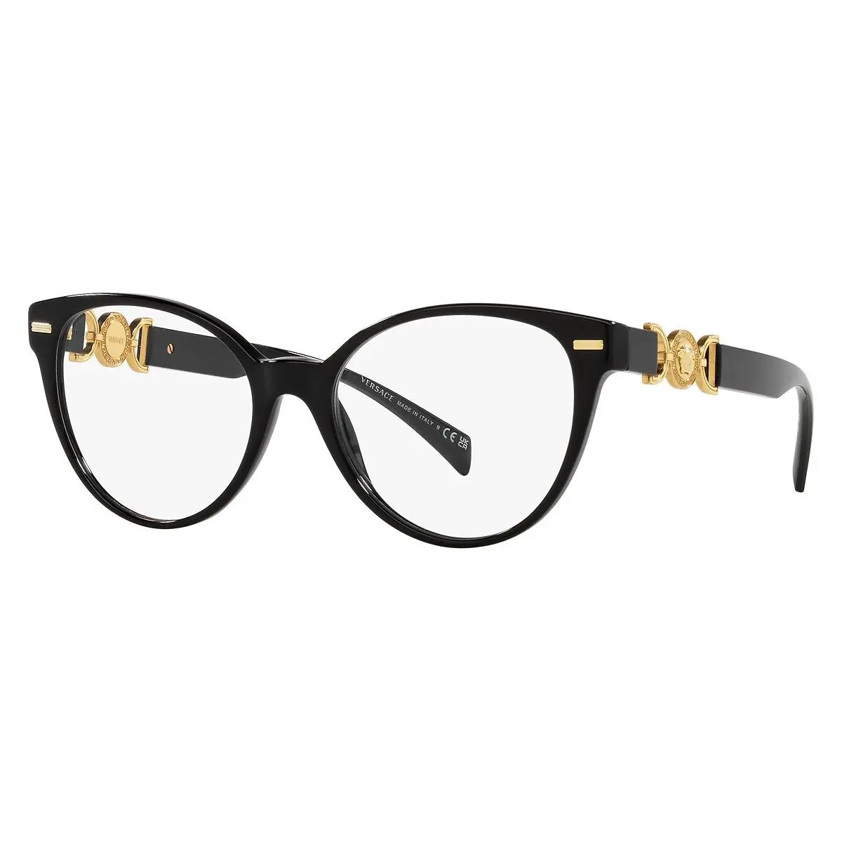 Versace Cat Eye Woman Eyeglasses VE3334 GB1 55mm Black