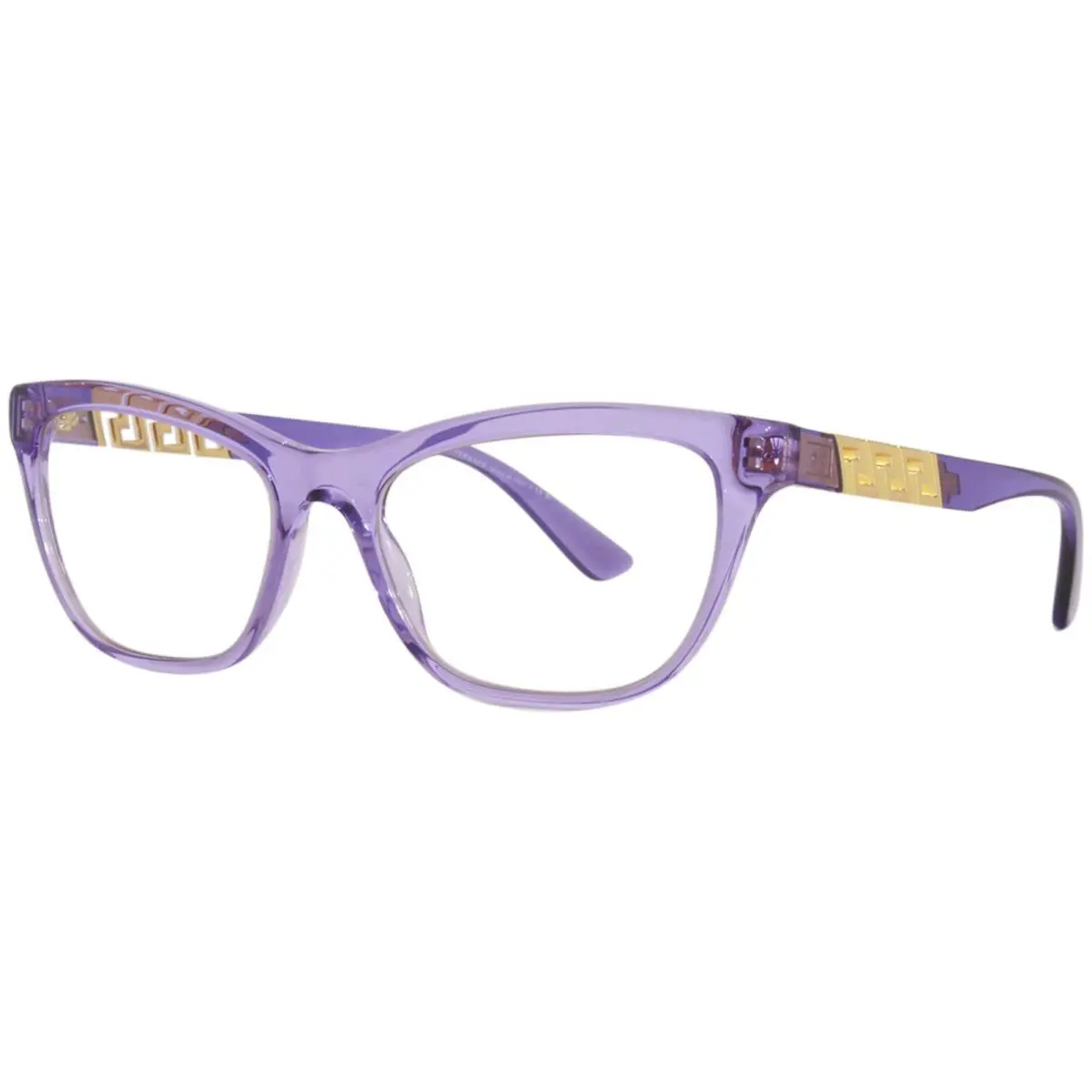 Versace 3318 5353 Eyeglasses Frame Women`s Transparent Violet Full Rim 54mm
