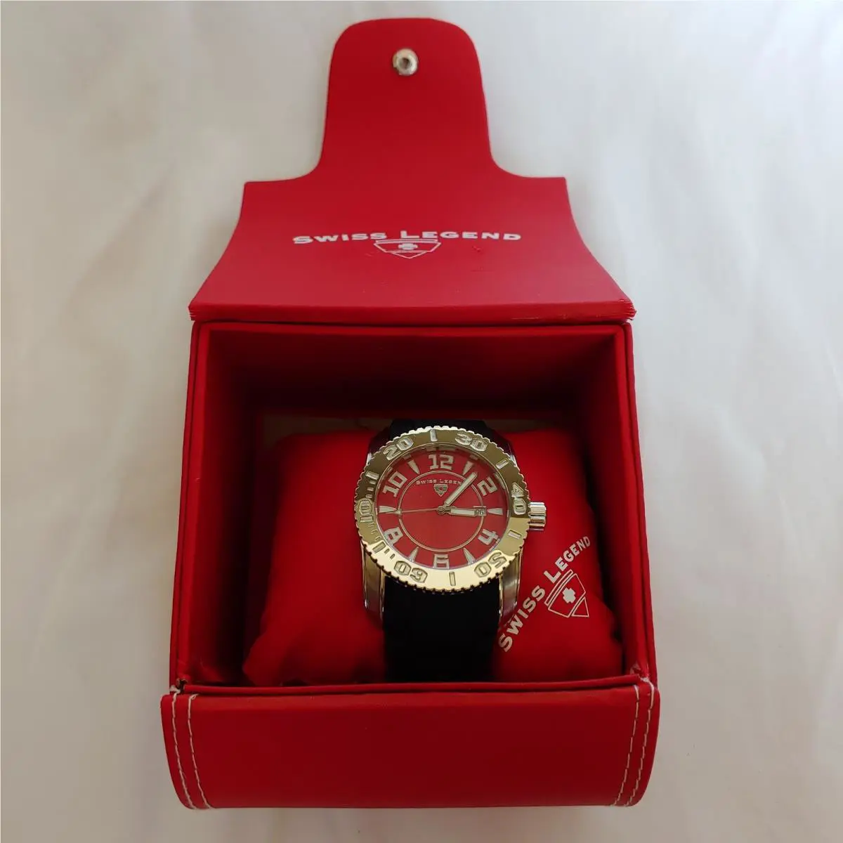 Swiss Legend 20068-05 Commander Collection Red Dial Watch
