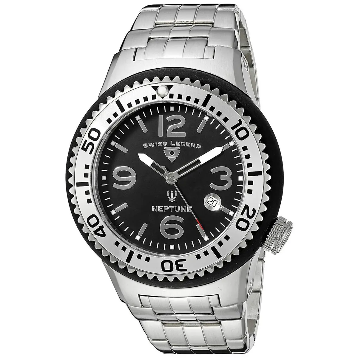 Swiss Legend 21848P-11-SB Neptune Force Stainless Steel Black Dial Men`s Watch