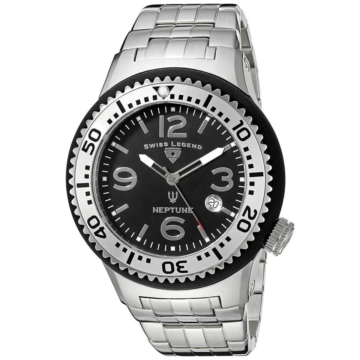 Swiss Legend 21819P-11-SB Neptune Force Stainless Steel Black Dial Men`s Watch