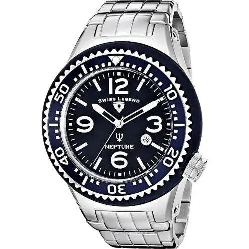 Swiss Legend 21819P-11-SB Neptune Force Stainless Steel Black Dial Men`s Watch