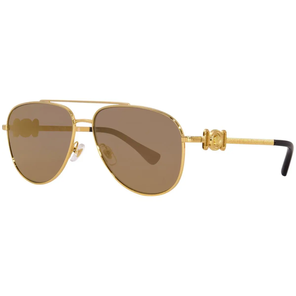 Versace VK2002 1002/5A Sunglasses Youth Kids Girl`s Gold/brown Mirror Lens 52mm - Frame: Gold, Lens: Brown