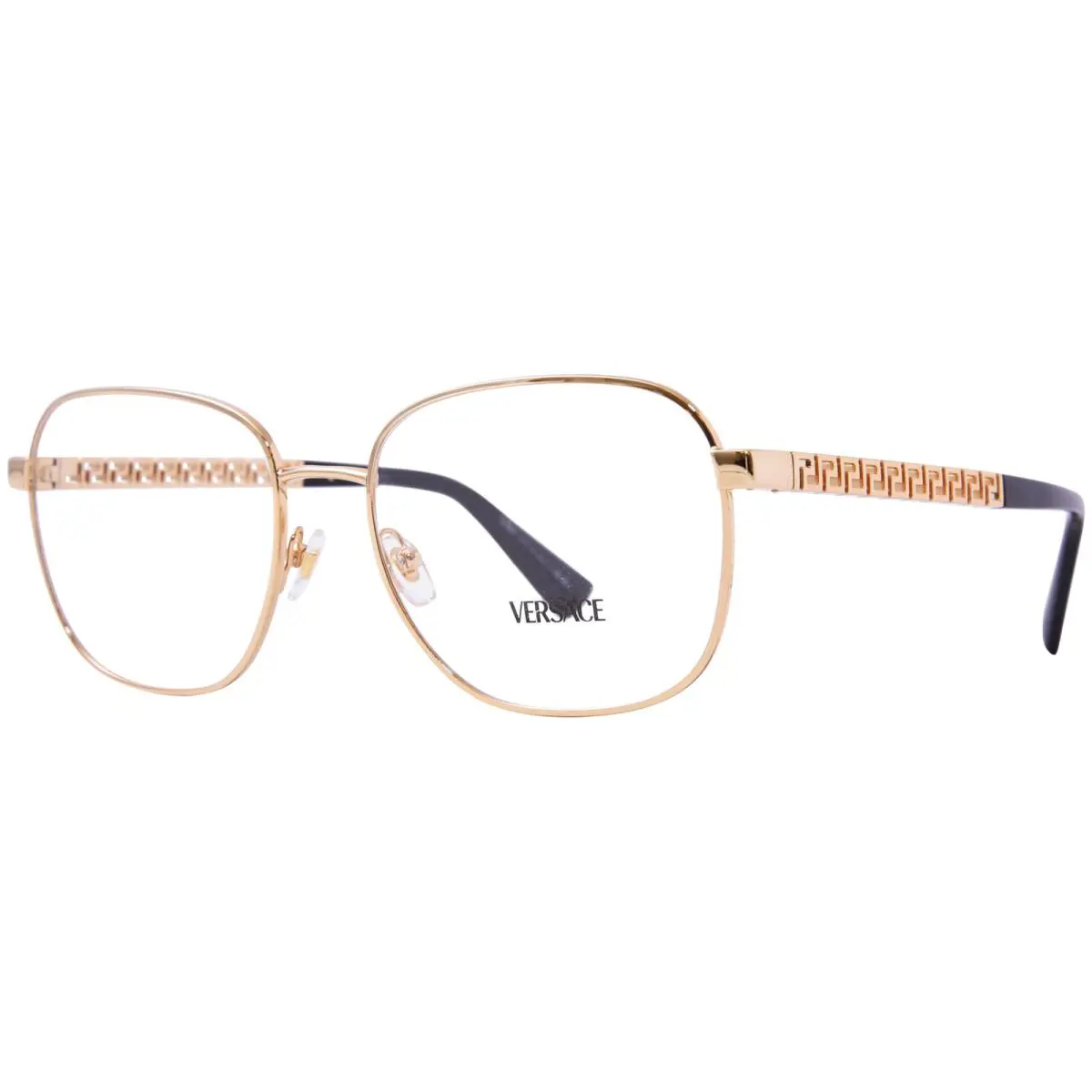 Versace VE1290 1002 Eyeglasses Frame Men`s Gold Full Rim Oval Shape 56mm