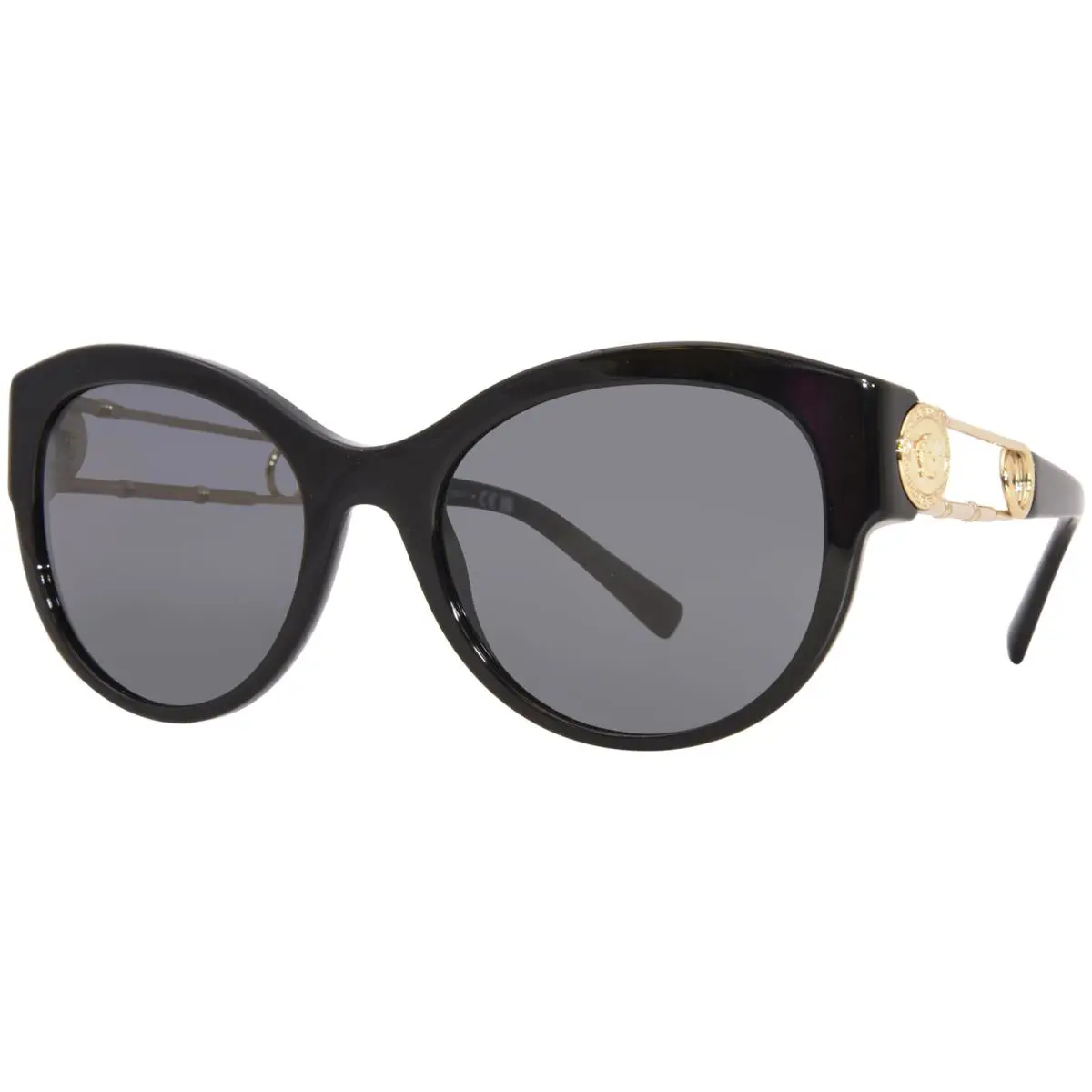 Versace 4389 GB1/87 Sunglasses Women`s Black/dark Grey Lenses Cat Eye 55mm