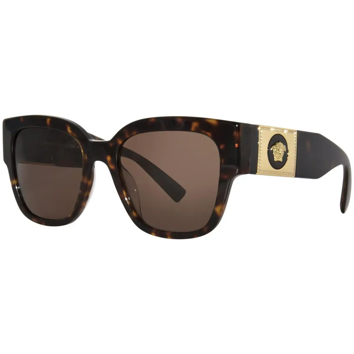 VE4437U 108/73 Sunglasses Women`s Havana/dark Brown Square Shape 54mm by Versace