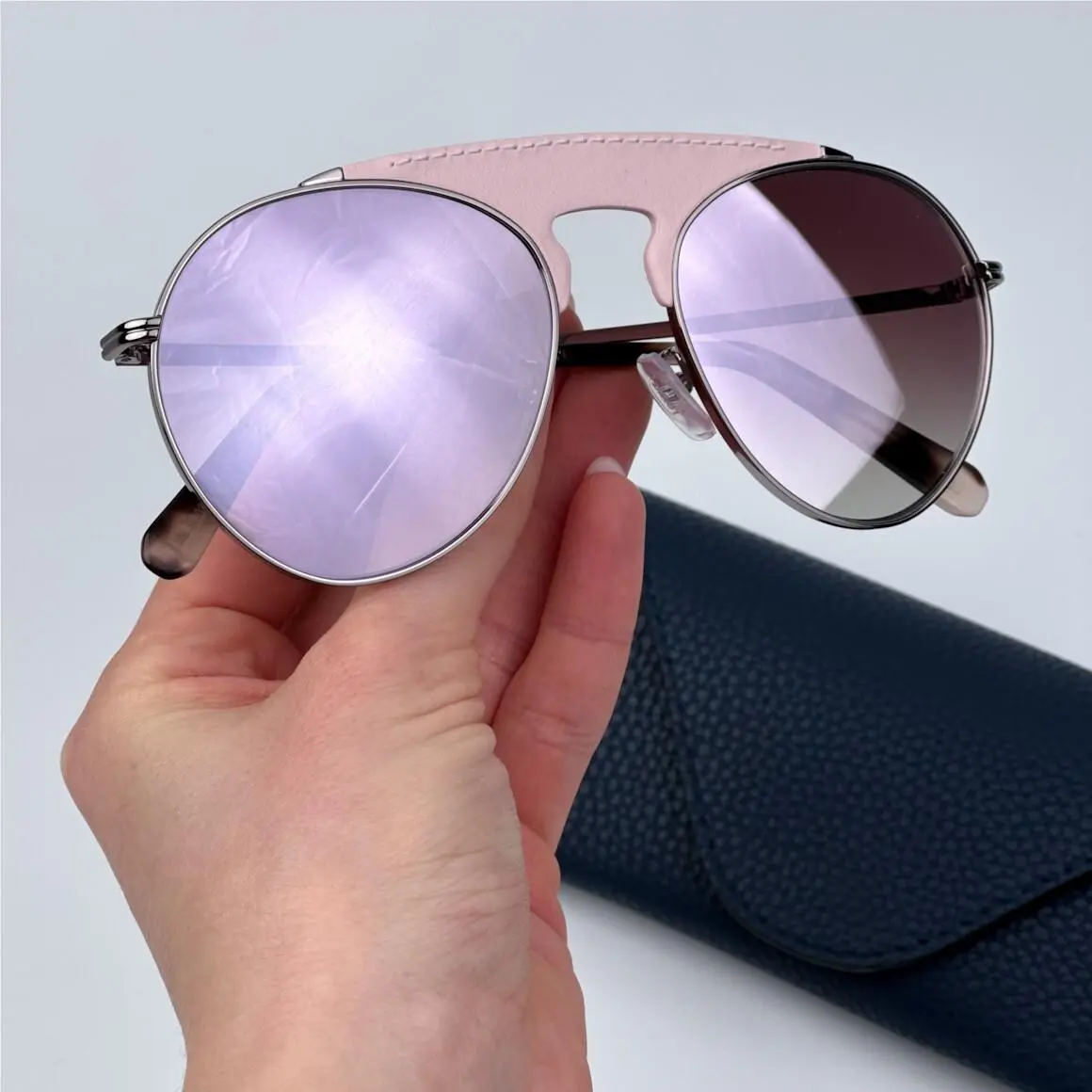 Women Sunglasses LW40005U 14U Pink Leather Bordeaux Mirror Pilot by Loewe