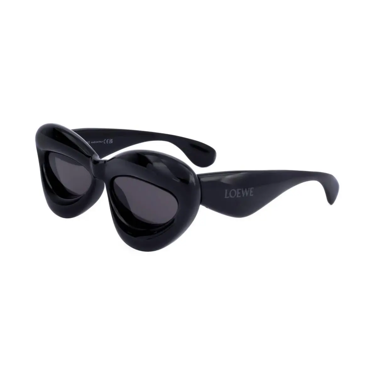 Loewe Sunglasses LW40097I 01A Shiny Black Cat Eye Frame Gray Lens 55mm