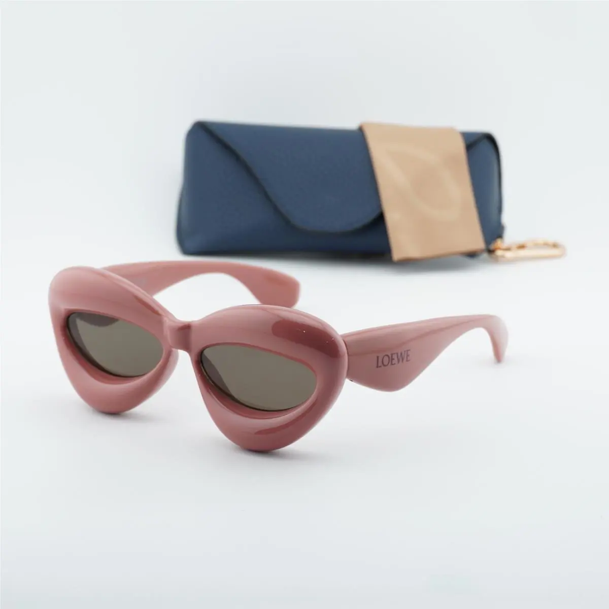 Loewe LW40097I 72E Shiny Pink/brown 55-16-145 Sunglasses