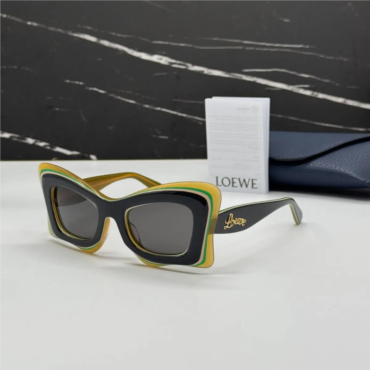 Loewe LW40140U 20A Sunglasses Multicolor Gray Women Eyewear Loewe