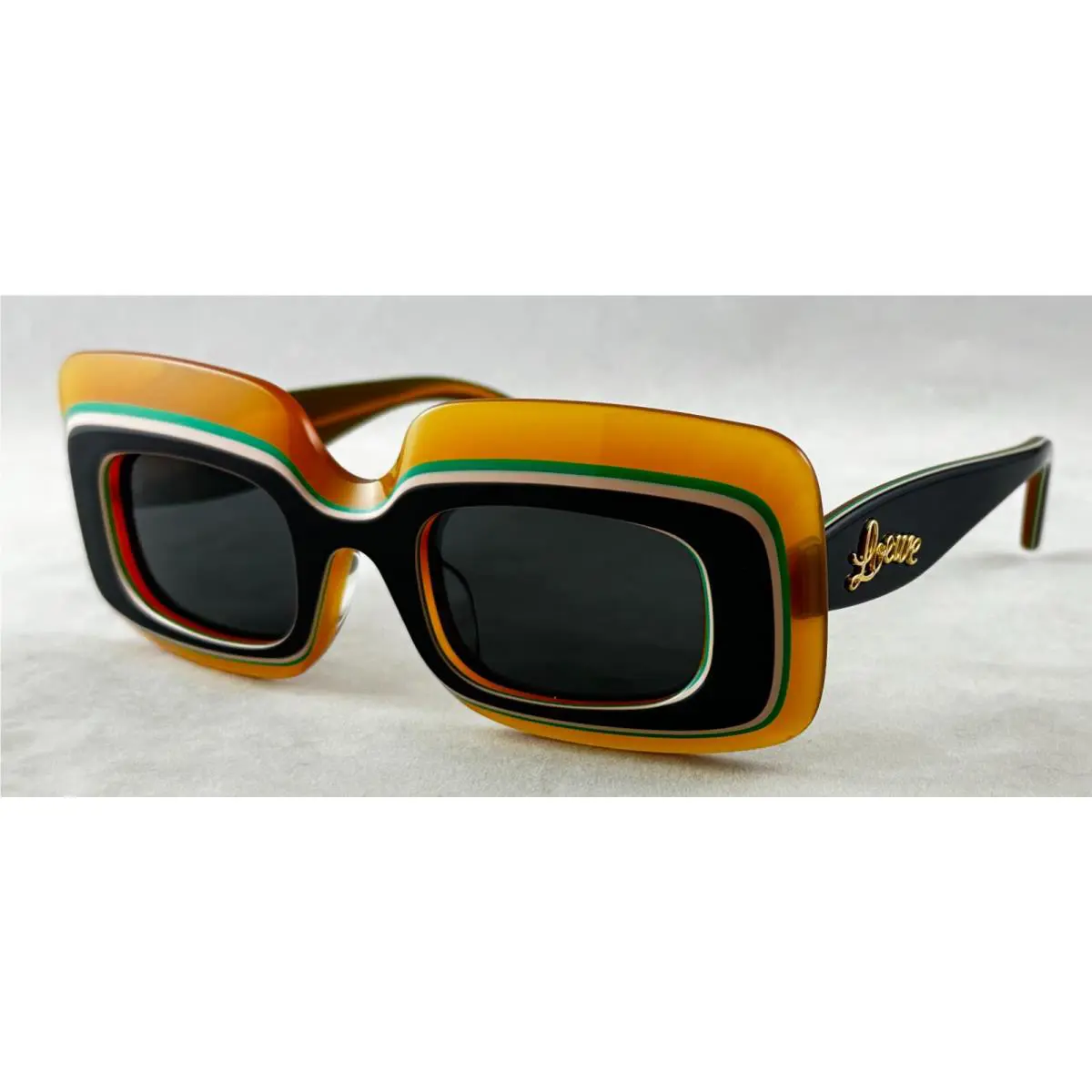 Loewe LW40139U LW 40139U 20A Shiny Grey and Beige Crystal Sunglasses 47-23-140