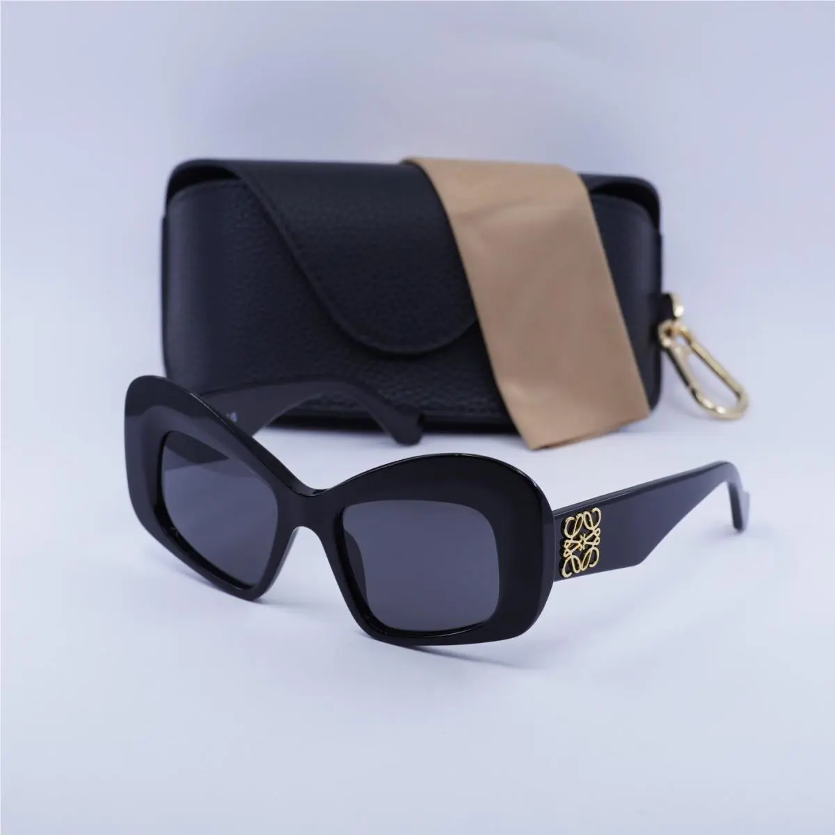 Loewe LW40128I 01A Shiny Black/smoke 51-18-140 Sunglasses