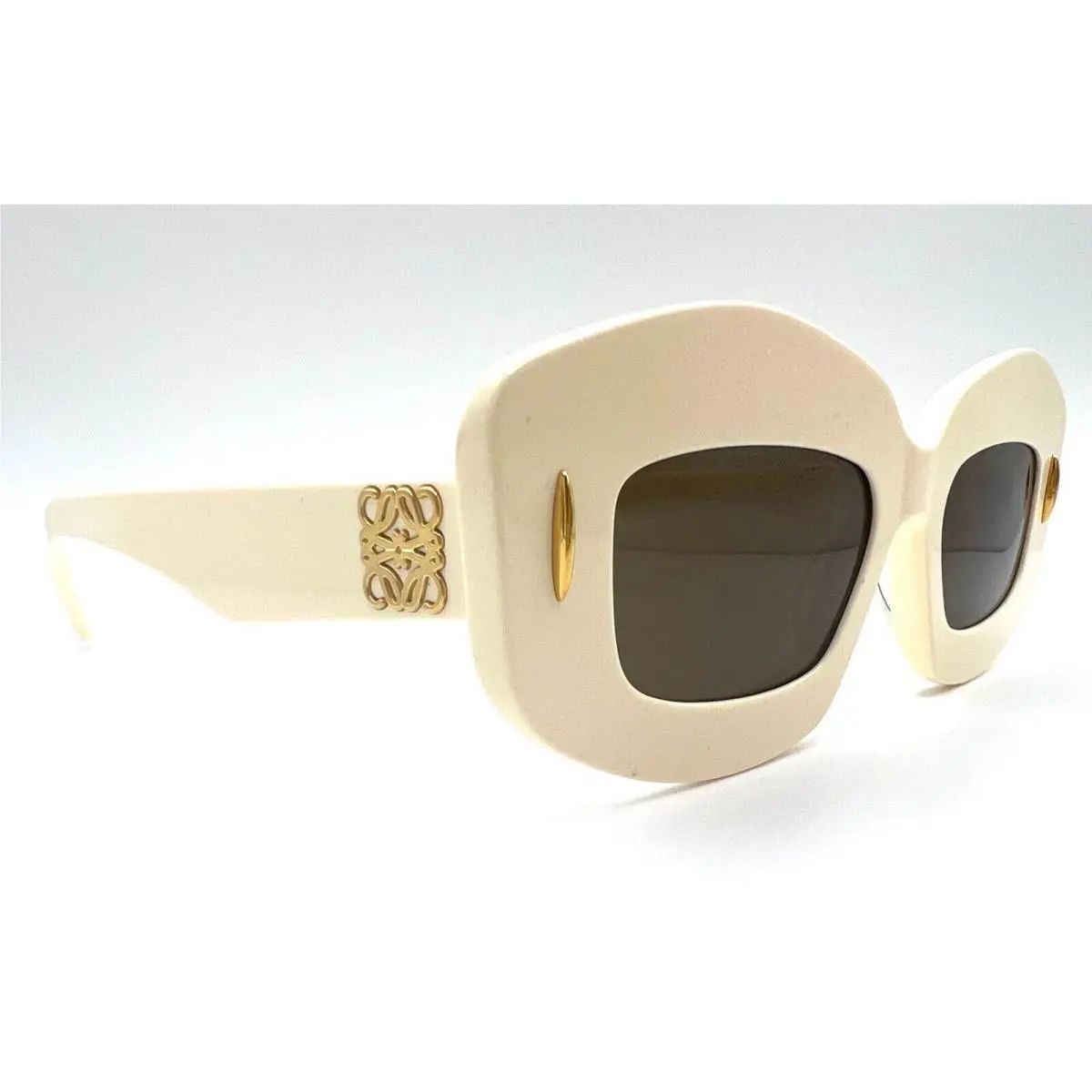 Loewe LW40114I LW LW40114I 25E Ivory Brown Sunglasses 40-19-140
