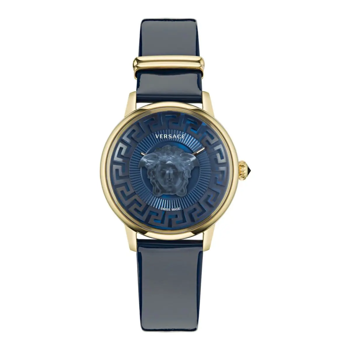 Versace Womens IP Yellow Gold 38mm Strap Fashion Watch