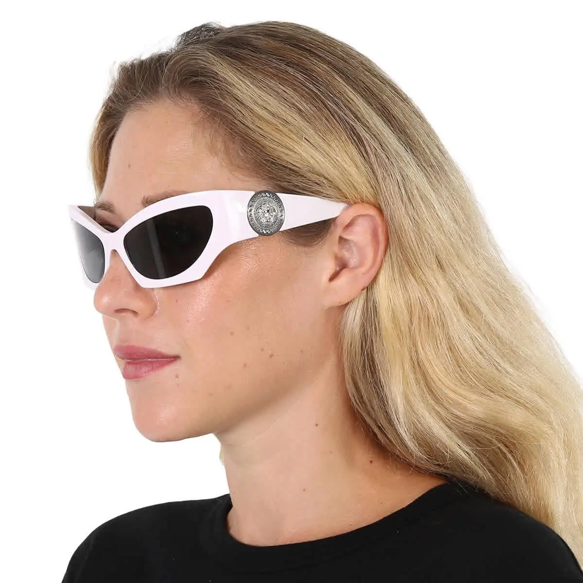 Versace Dark Grey Cat Eye Ladies Sunglasses VE4450 314/87 60 VE4450 314/87 60
