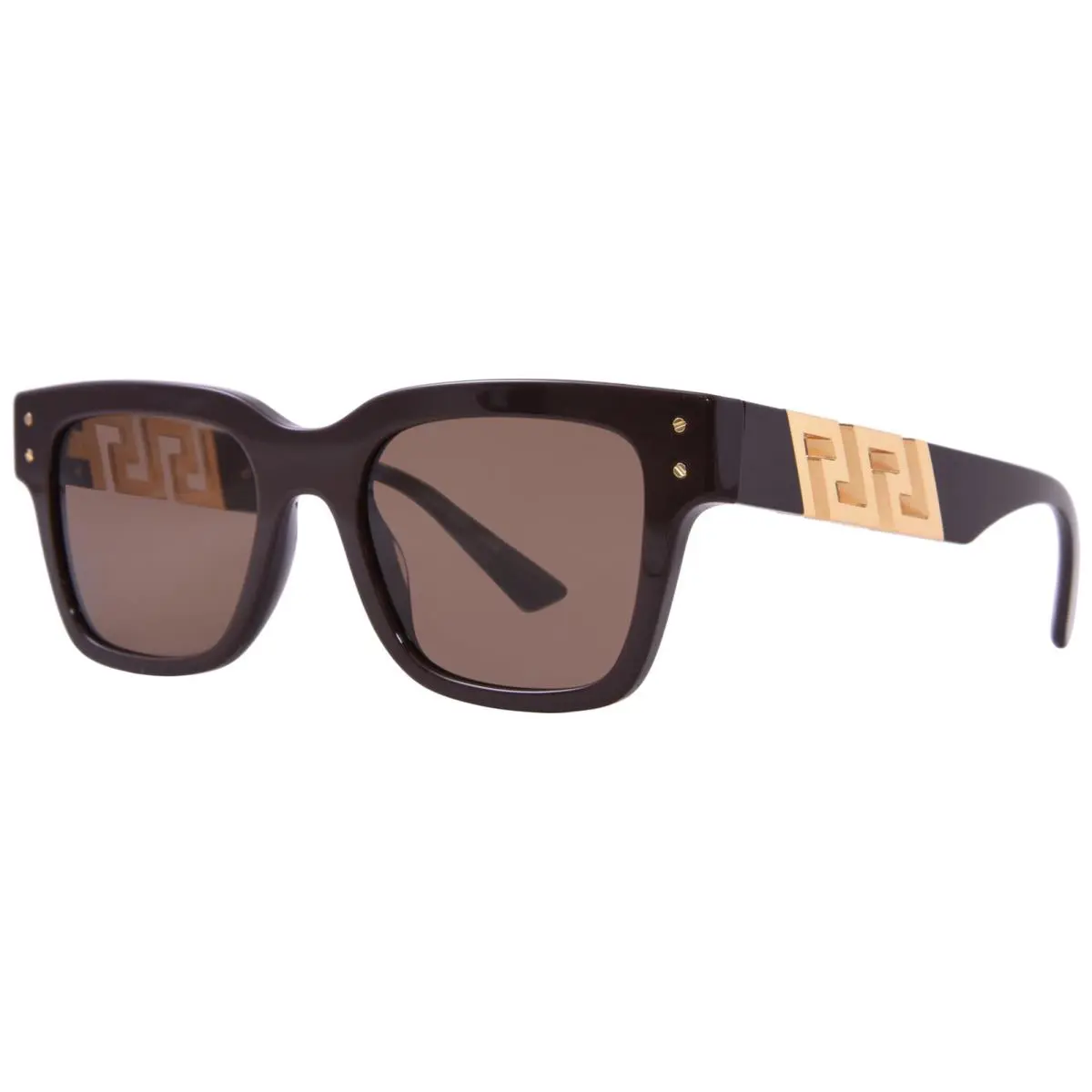Versace VE4421 535673 Sunglasses Men`s Brown/dark Brown Rectangle Shape 52mm