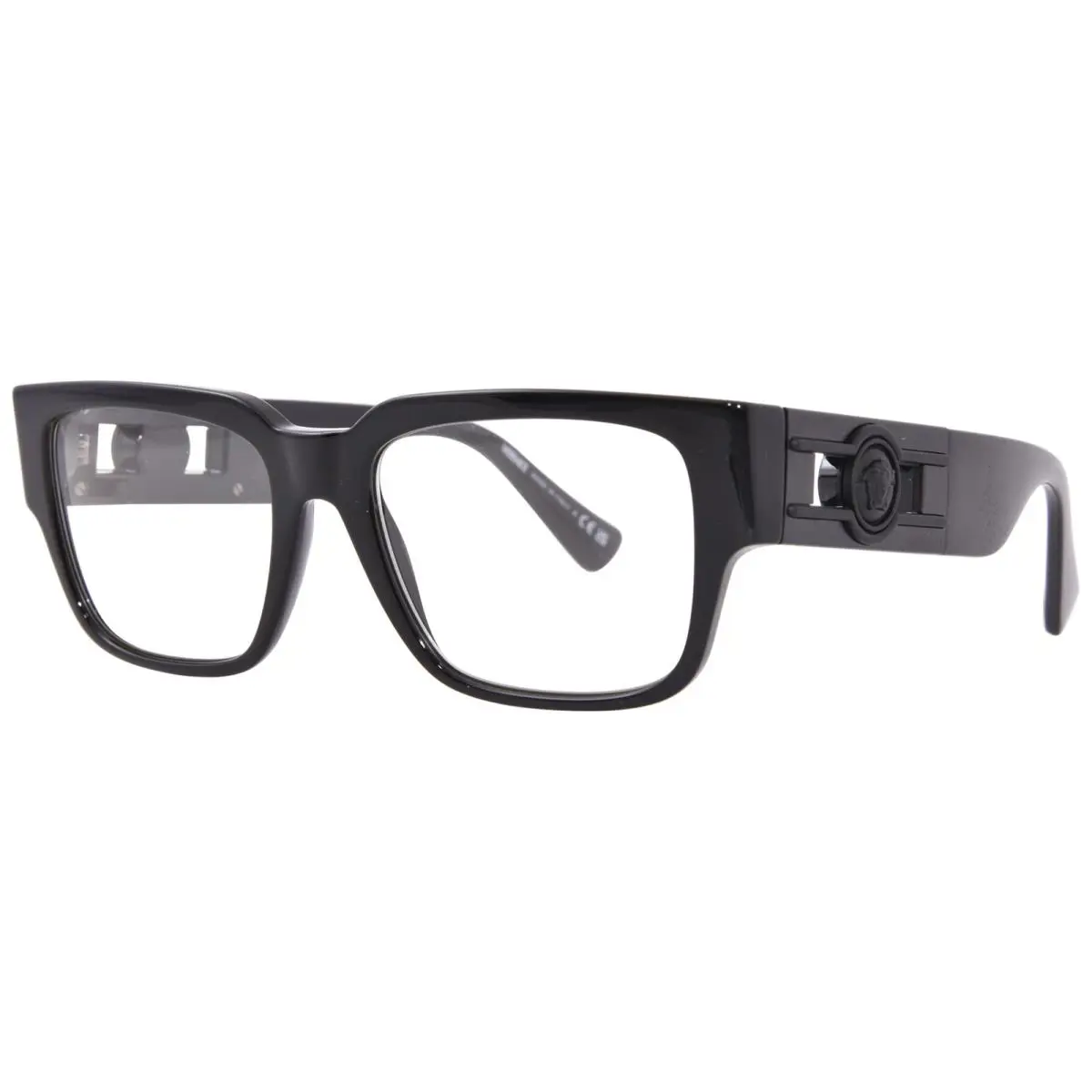 Versace VE3350 5360 Eyeglasses Frame Men`s Black Full Rim Square Shape 53mm