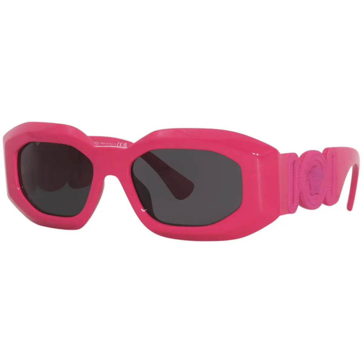 Versace 4425U 5367/87 Sunglasses Fuchsia/pink/dark Grey Rectangle Shape 54mm - Frame: Pink, Lens: Gray
