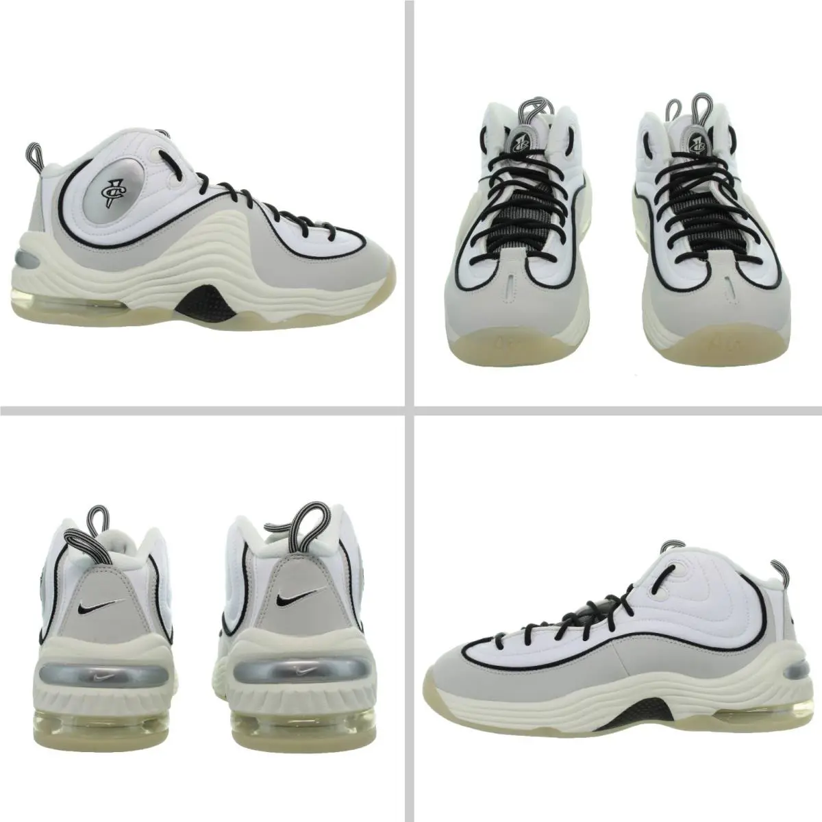 Nike Men`s Air Penny II White - Photon Dust Basketball Shoes Multiple Size - White, Photon Dust, Black, Sail