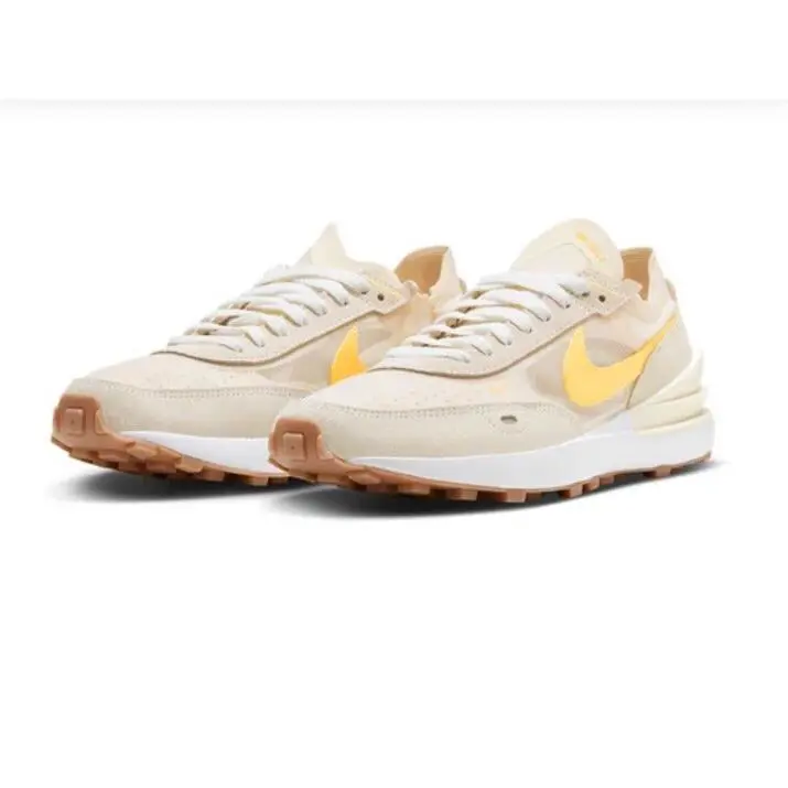 Women Nike Waffle One Sneakers Shoes Sail/topaz Gold-coconut Milk DC2533 105 - Sail/Topaz Gold-Coconut Milk