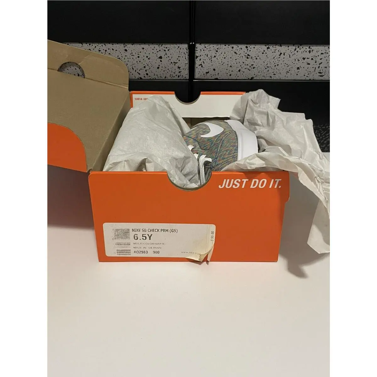 Nike shoes - Nike SB Check PRM (GS) - AO2983-900 - Multi-Color/White-Black 5