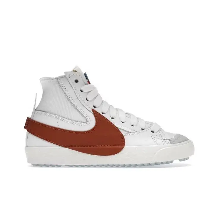 Men Nike Nike Blazer Mid 77 Jumbo Swoosh Shoes White/dark Russet DD3111-101