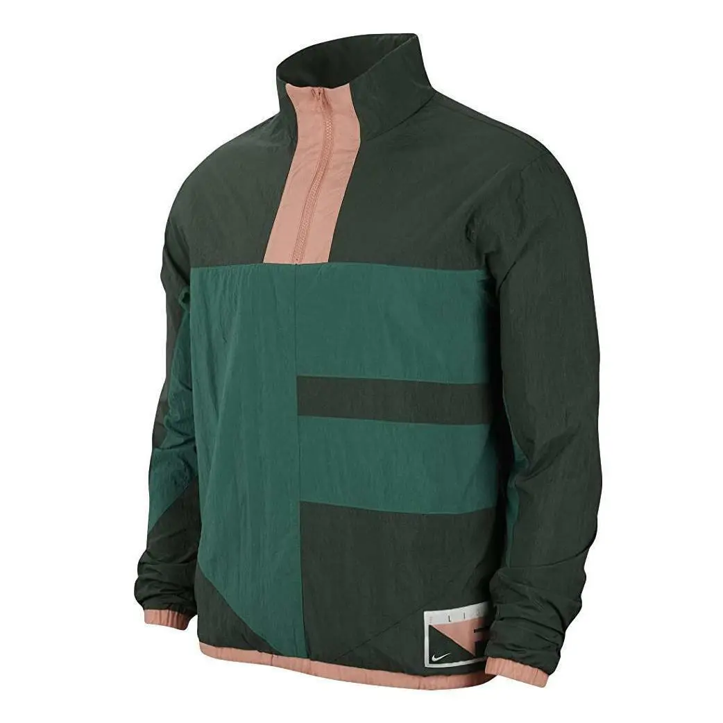 Nike Flight Basketball Half-zip Men`s Jacket Green CN8508-361