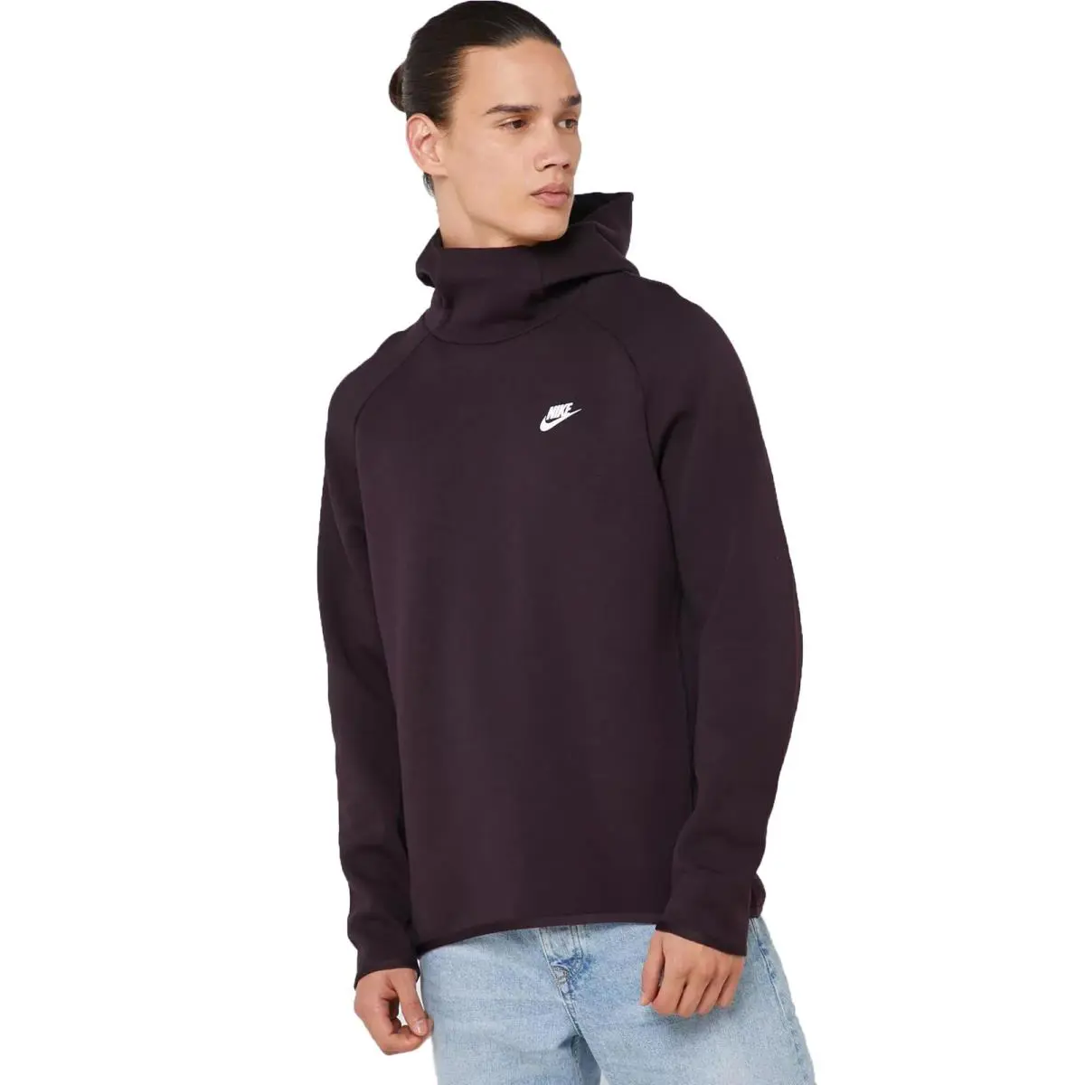 Nike Sportswear Tech Fleece Pullover Men`s Hoodie Purple-white 928487-659 - Purple-White
