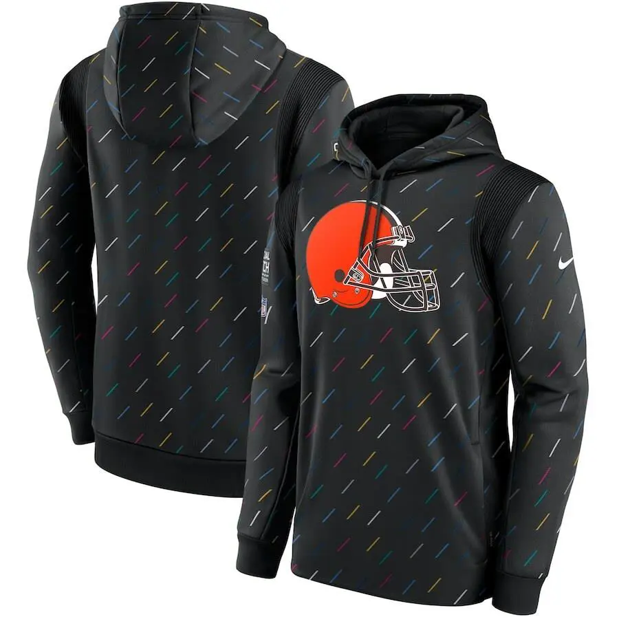 Nike Men`s Cleveland Browns Nfl Crucial Catch Hoodie Pullover Charcoal 2021