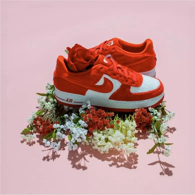 Nike shoes - Nike Air Force 1 Low - Fire Red/Light Crimson/White/Pink Foam/Team Red 9