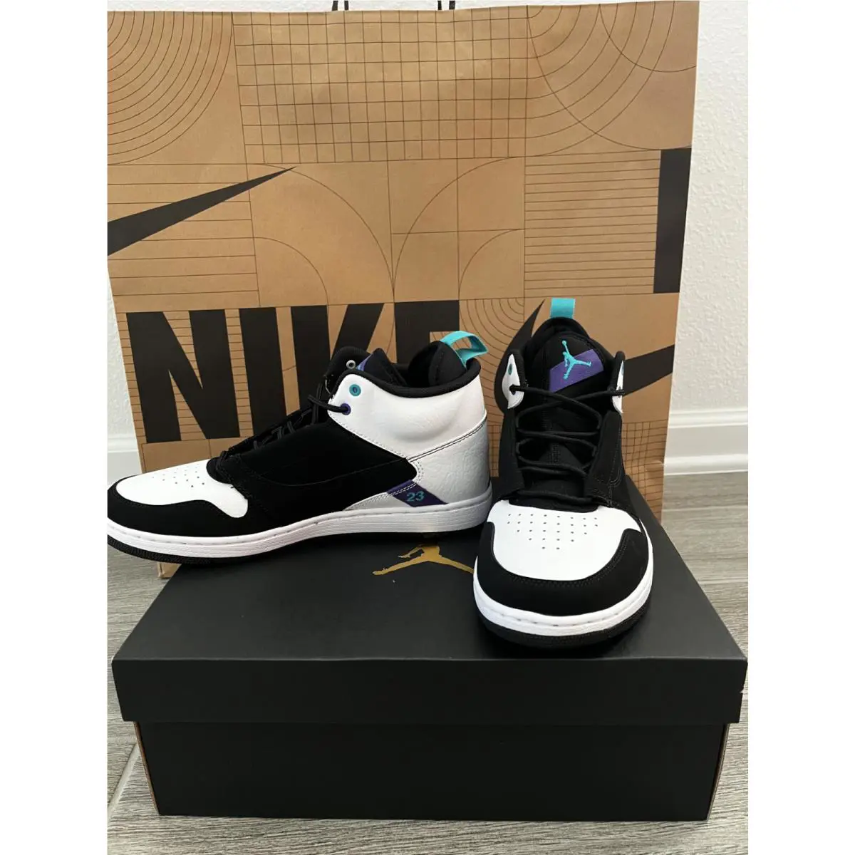 Nike shoes - Air Jordan Fadeaway - Air Fadeaway - AO1329035 - Black/Turbo Green-White 3